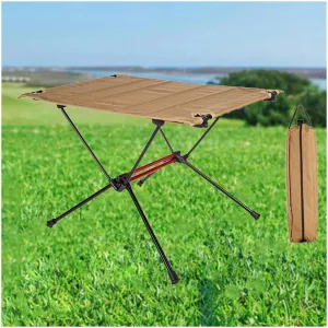 Camping Table Camping Table Folding Table Aluminum Patio Furniture Waterpoof Fishing Beach Grill Cooking Station Desk Outdoor Picnic Cooking Foldable and Lightweight Camping Table, Khaki