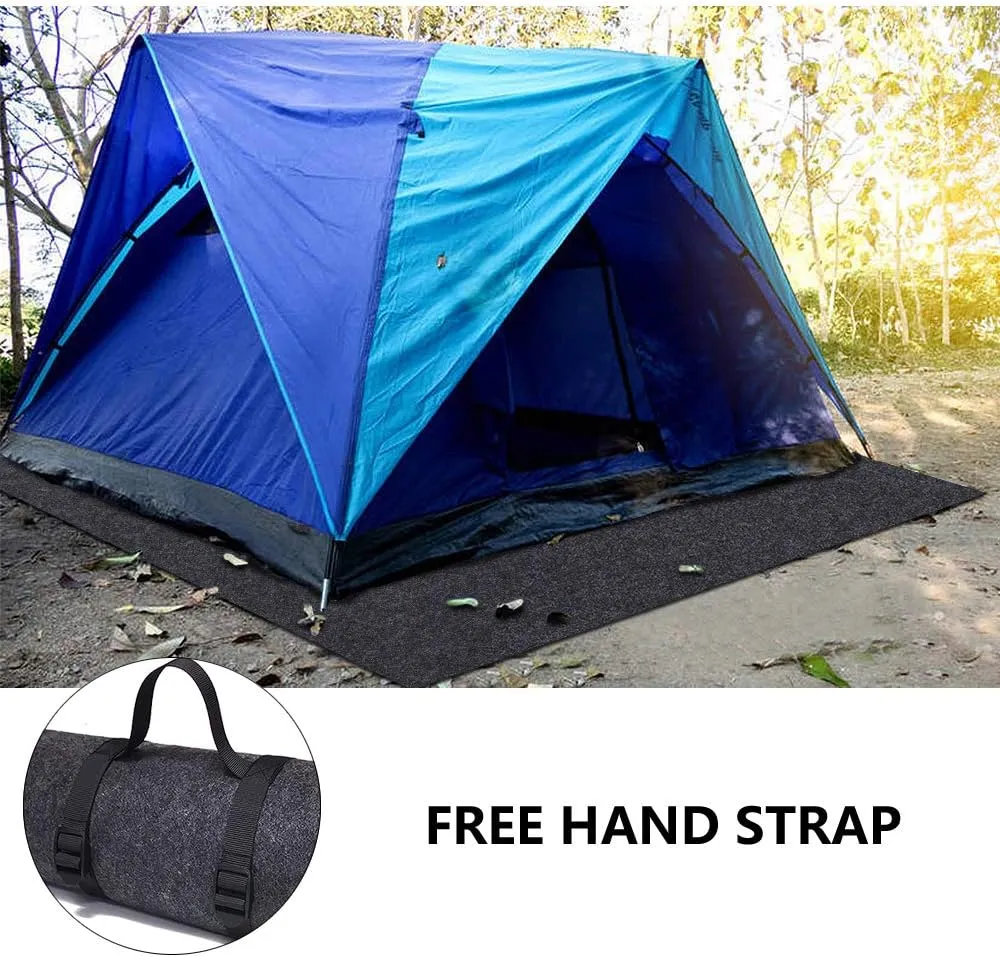 Camping Tent Carpet Mat，Large Waterproof Outdoor Picnic Blanket—Backing Prevents Liquid Penetration，Soft Material, Multi Use Outdoor Blanket，Handy Mat with Strap，Washable