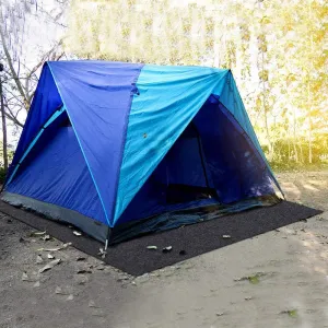 Camping Tent Carpet Mat，Large Waterproof Outdoor Picnic Blanket—Backing Prevents Liquid Penetration，Soft Material, Multi Use Outdoor Blanket，Handy Mat with Strap，Washable