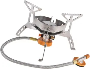 Camping Windproof Stove Gas Burner Outdoor Propane Heater Portable Cooking Electronic Ignition