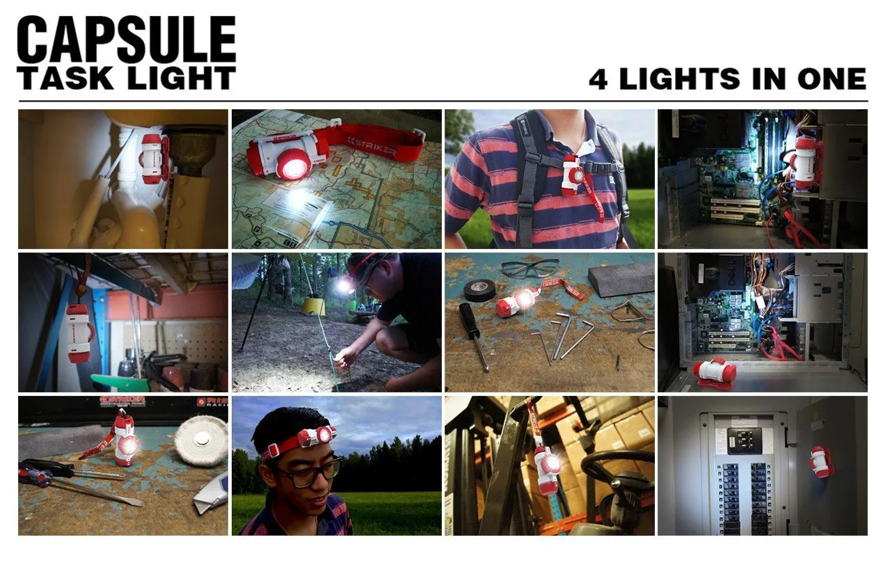 Capsule 4 in 1 flashlight / headlamp