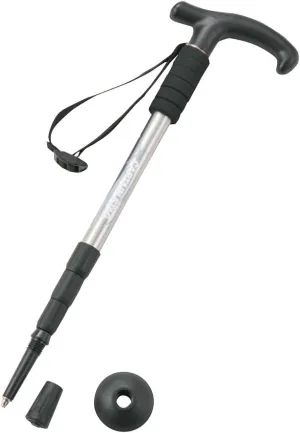 Captain Stag Feel Bosco Climbing Trekking Stick, T-Grip, Compact, 4-Step Slide Type, Lightweight 7.8 oz (220 g), Minimum 17.5 inches (445 mm), Aluminum Alloy