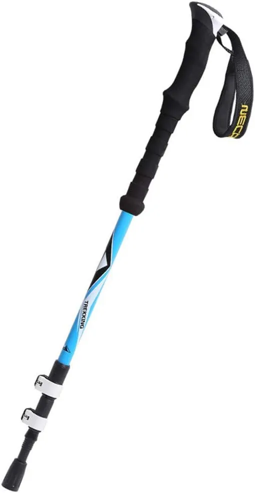 Carbon Fiber Trekking Poles Lightweight Telescopic Hiking Poles Walking Sticks with Eva Grip and Quick Lock System for Camping Mountaining Backpacking Trekking (Blue)