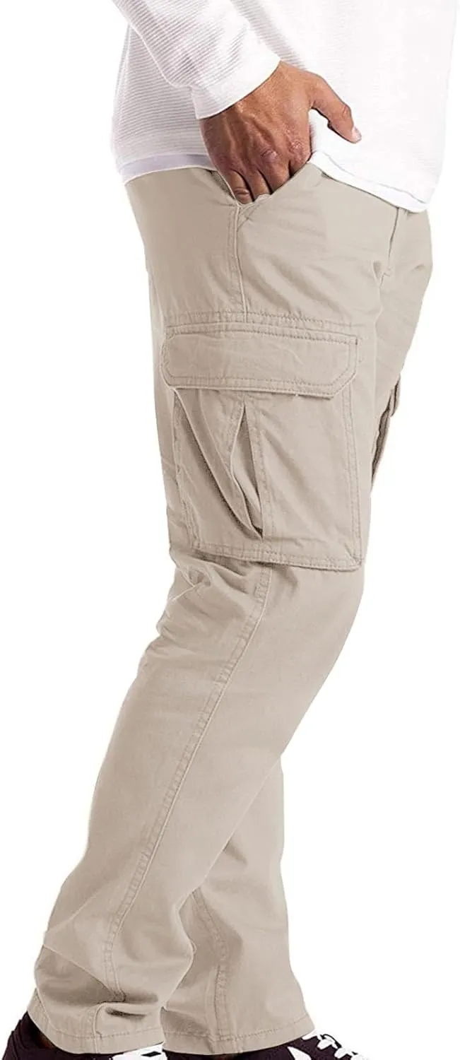 Cargo Pants for Men Tactical Jogging Pants Baggy Wide Leg Sweatpants Elastic Waist Jogger Pant with Multi Pockets