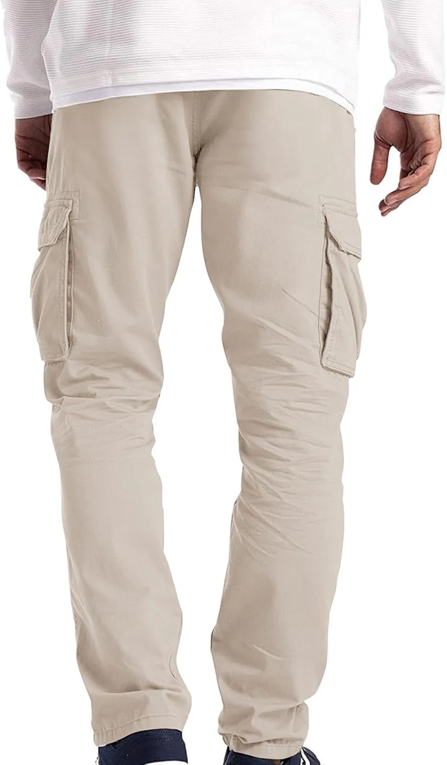 Cargo Pants for Men Tactical Jogging Pants Baggy Wide Leg Sweatpants Elastic Waist Jogger Pant with Multi Pockets