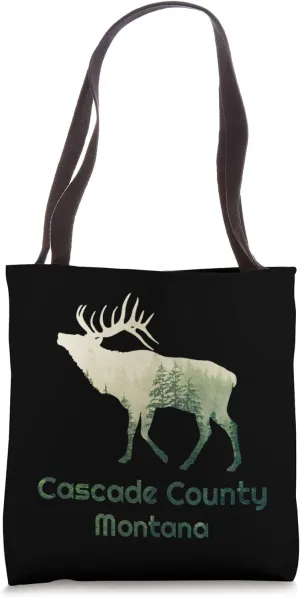 Cascade County MT Pride Elk Forest Wildlife Nature Mountain Tote Bag