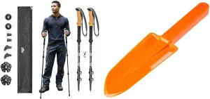 Cascade Mountain Tech Trekking Poles 2 Count with Coghlans Back Packers Trowel