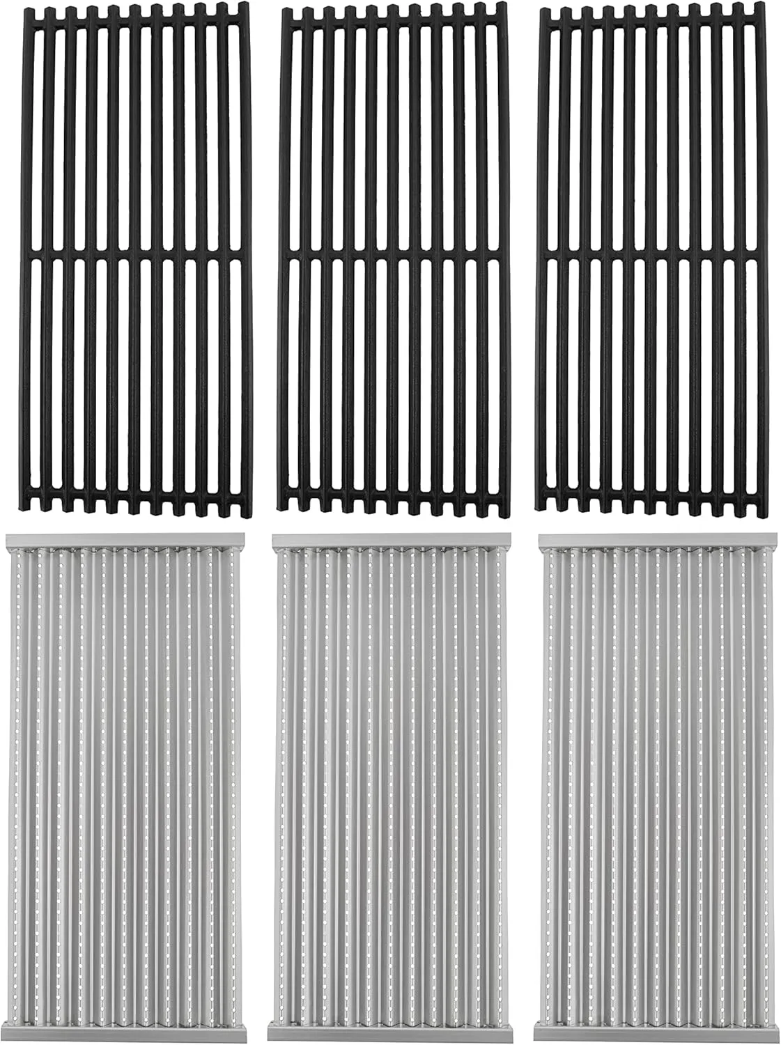 Cast Iron Grill Grates and Stainless Steel Emitter Plates for Charbroil Commercial Infrared 3 Burner 463242516 463242515 466242515 466242615 463243016 463367516 463367016 466242516 463342620