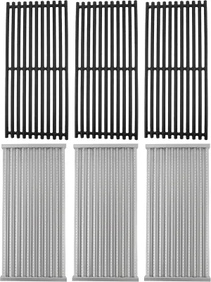 Cast Iron Grill Grates and Stainless Steel Emitter Plates for Charbroil Commercial Infrared 3 Burner 463242516 463242515 466242515 466242615 463243016 463367516 463367016 466242516 463342620