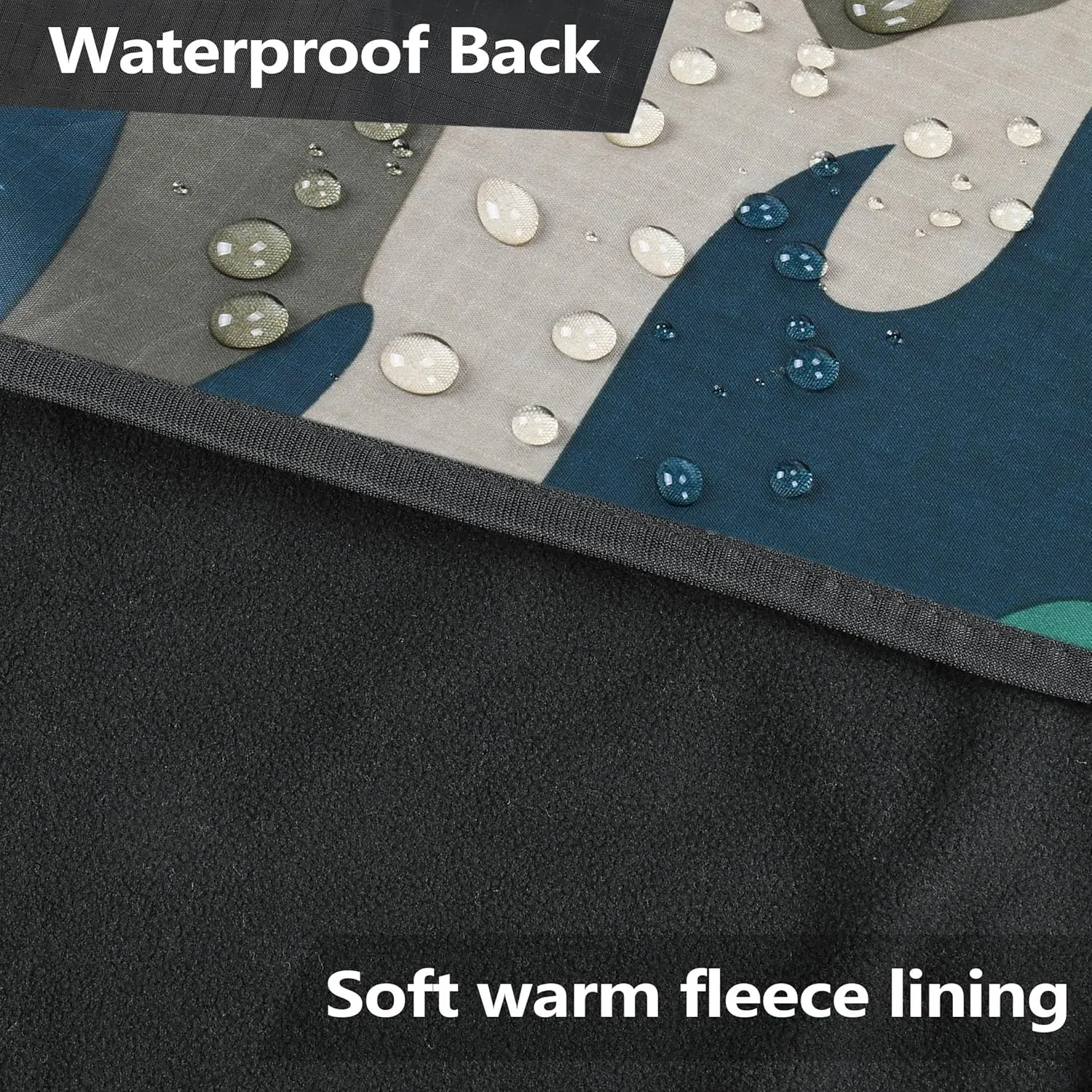 Catalonia Waterproof Stadium Blanket, Windproof Wearable Poncho for Football Sideline & Sports Events for Fans, Portable, Durable Outdoor Blanket for Camping & Tailgating