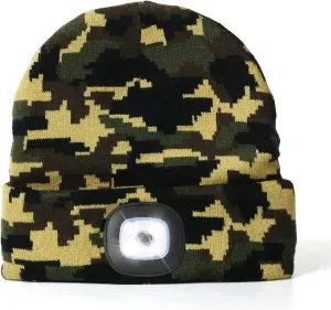 CENSGO Unisex Hat with Light, USB Rechargeable LED Headlamp Beanie, Gifts for Dad Father Men Husband Warm Knitted Cap