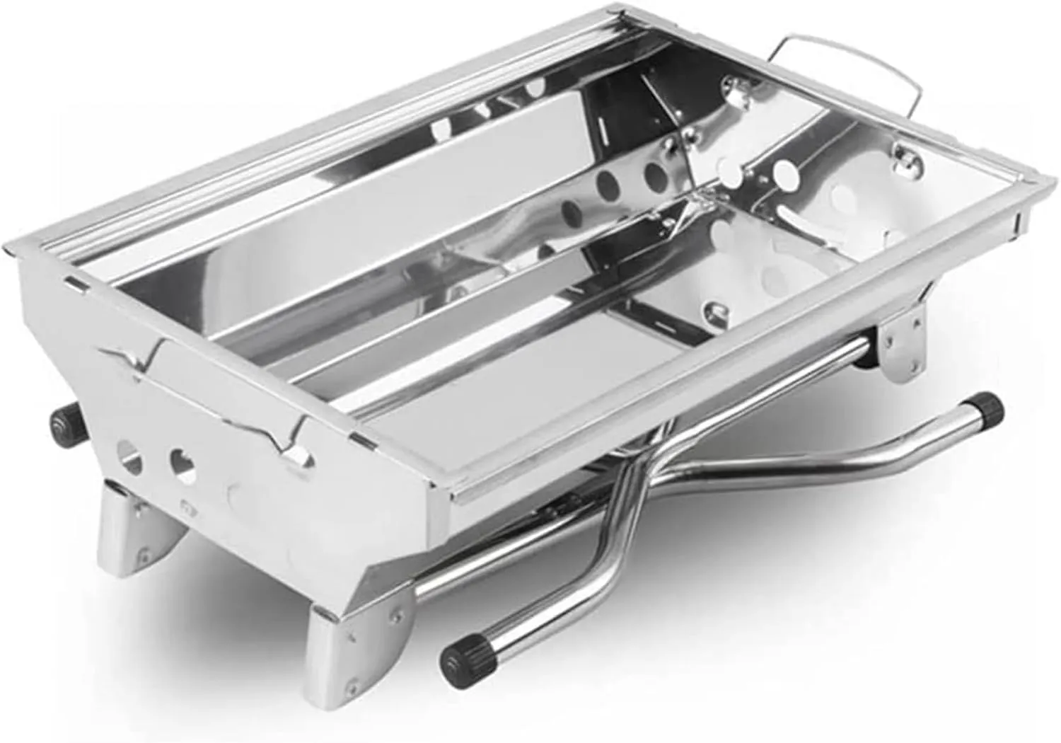Charcoal Barbecues, Stainless Steel Barbecue Grill Portable Folding Charcoal Barbecue Grill Charcoal Grill for Outdoor Cooking Camping Hiking Picnics