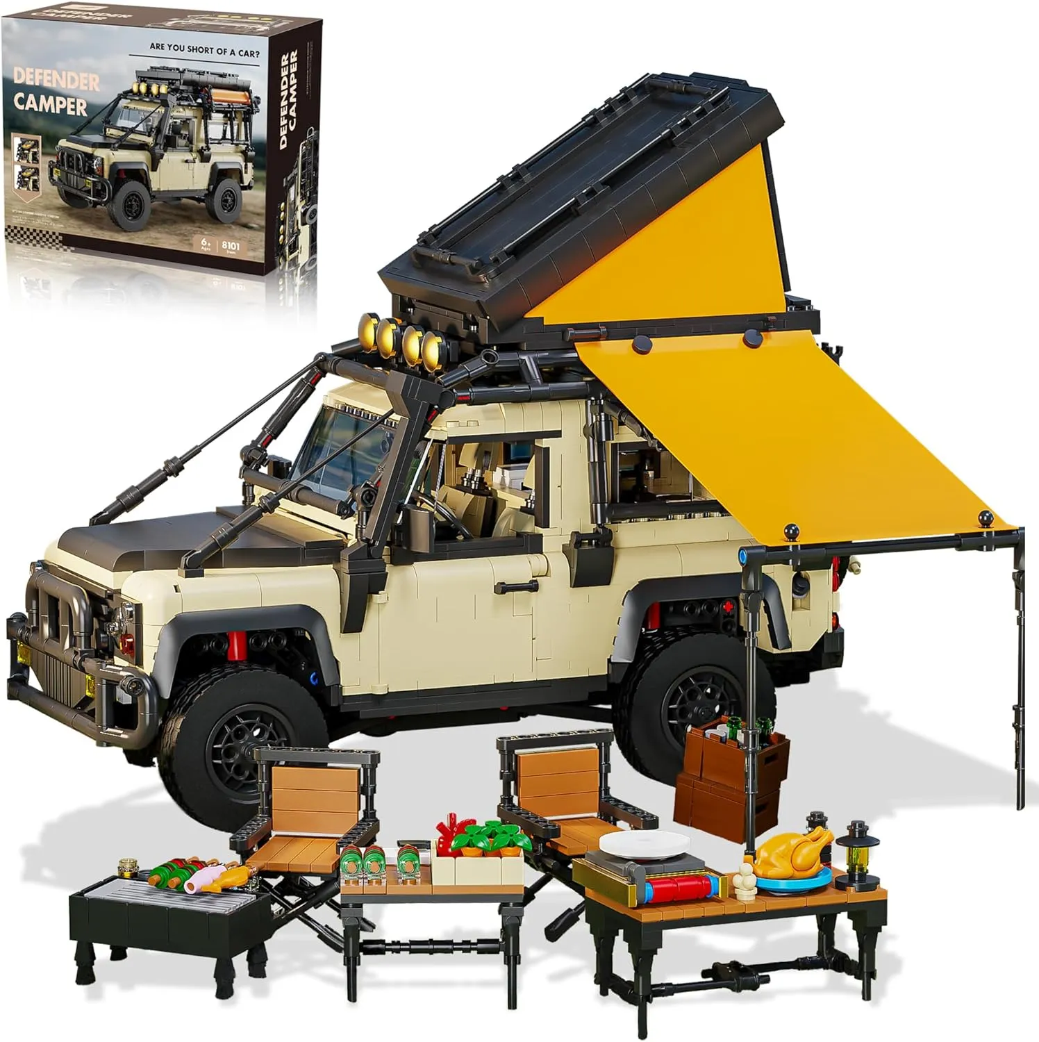 City Camper Van Building Sets Holiday Camping Rv Building Toy for Boys and Adults