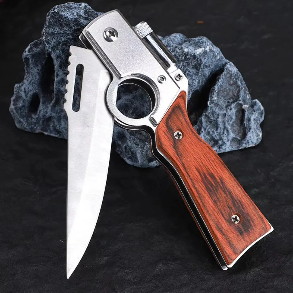 Classy Nylon AK47 Folding Multi-Purpose LED Light Tactical & Knife Festive offer Sheath with Blade Survival –