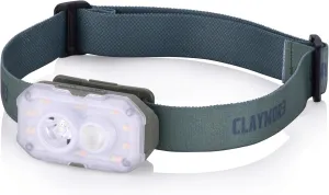 Claymore Heady  (Khaki) - Rechargeable LED Headlamp Flashlight, Lightweight for Camping, Running, Hiking, Emergency & Industrial Use. Waterproof, USB-C Charging, Up to 70 Hours Battery Life.