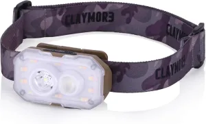 Claymore Heady  (Tan) - Rechargeable LED Headlamp Flashlight, Lightweight for Camping, Running, Hiking, Emergency & Industrial Use. Waterproof, USB-C Charging, Up to 70 Hours Battery Life.