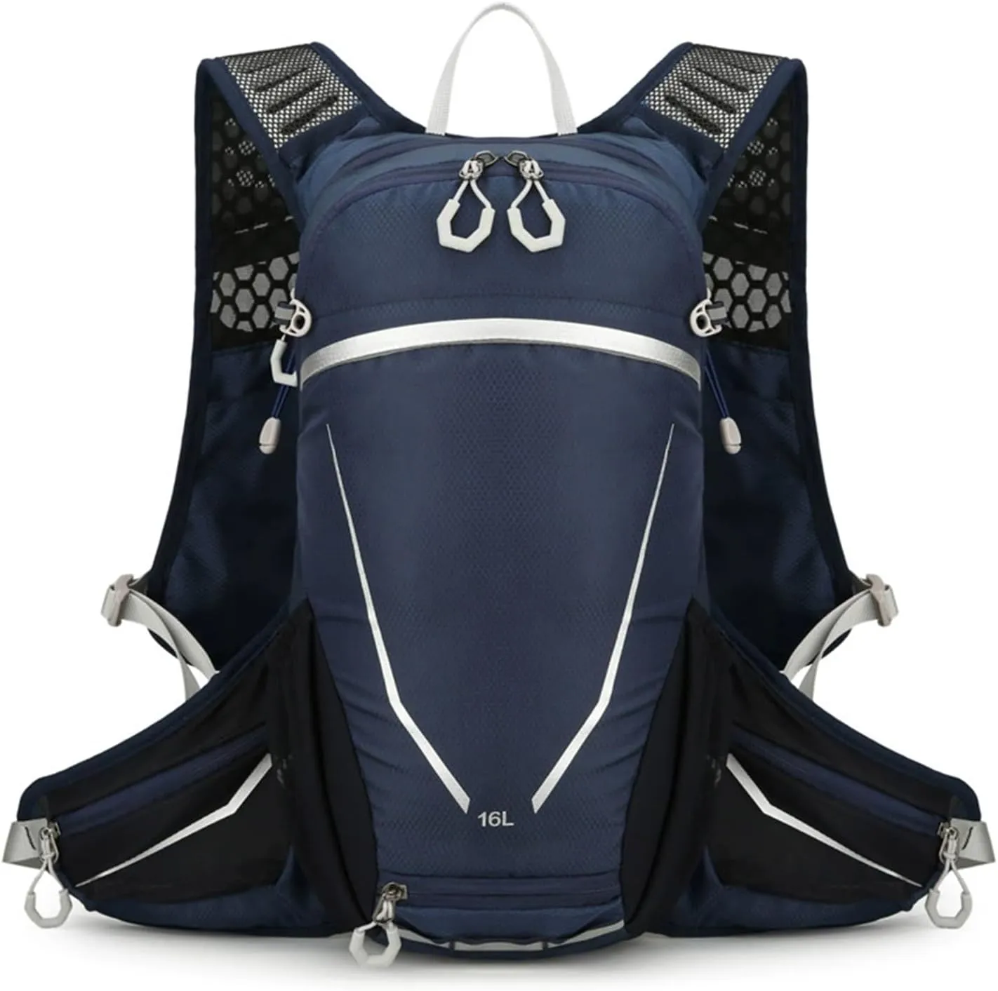 Climbing Backpack with Helmet Storage Waterproof, Water Hydration Backpack Outdoor Sport Bag Cycling Camping Climbing (Blue,16L)