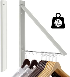 Clothes Drying Rack Folding Indoor,Laundry Room Organisation,Wall Mounted Drying Racks,Laundry Drying Rack Collapsible,Laundry Drying Rack,Retractable Clothes Line (White)