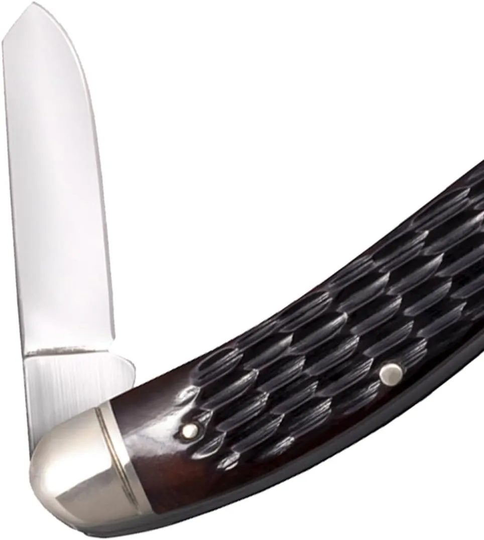 Cold Steel Gentlemen's Stockman Versatile Practical Durable Compact Pocket Folding Knife - 3 Blades; Bone Handle; Slip Joint Lock