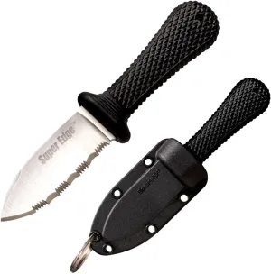 Cold Steel Super Edge 2" Durable Compact Japanese AUS8A Stainless Steel Fixed Blade Drop Point Outdoor Game Hunting Neck Knife, Kray-Ex Handle, Secure-Ex Sheath