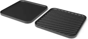 Coleman Cascade Stove Grill & Griddle Accessory, Cast Iron Cooking Grates for Cascade Stoves, Carry Case Included