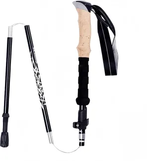 Collapsible Trekking Poles - Aluminum Walking Sticks with Telescopic & Foldable 3-Fold Design - For Hiking, Camping, Climbing