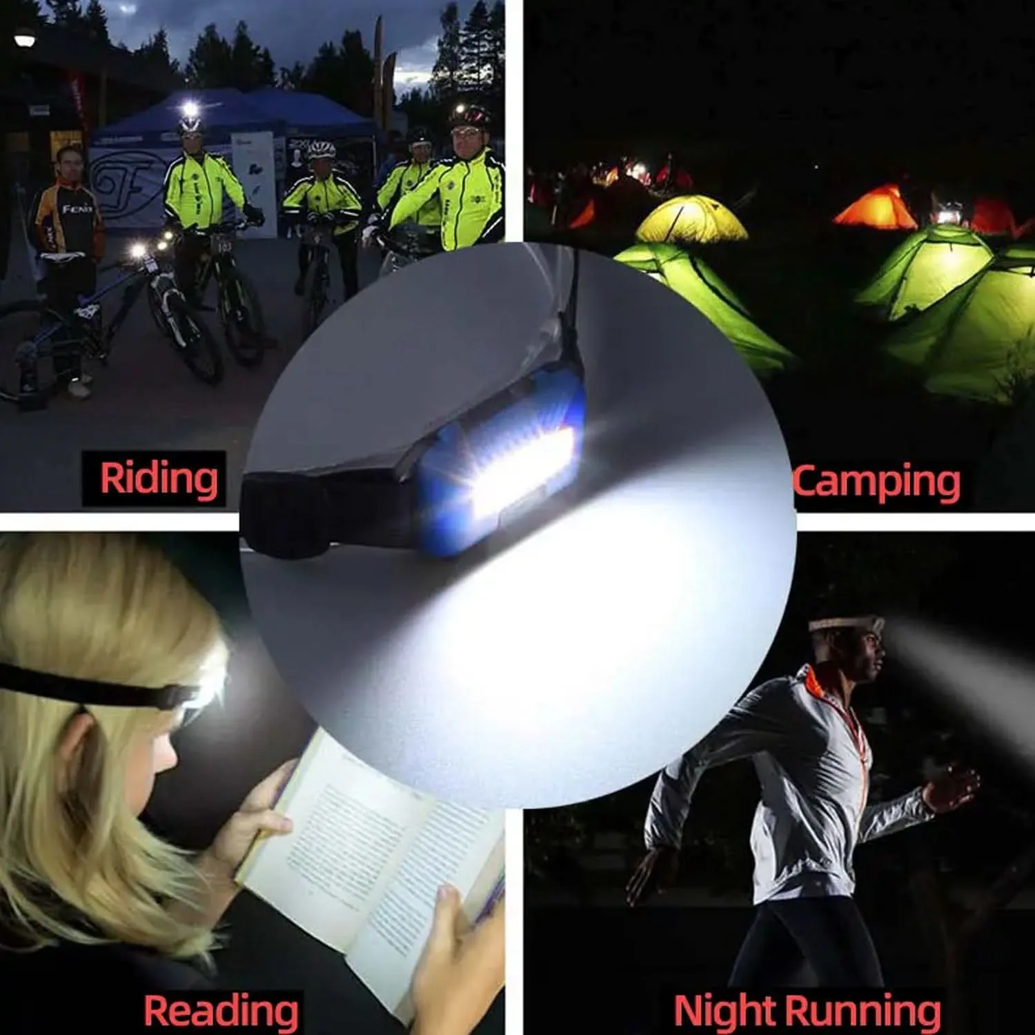 Compact Headlamp Lantern Bright Outdoor Torch for Backpacking