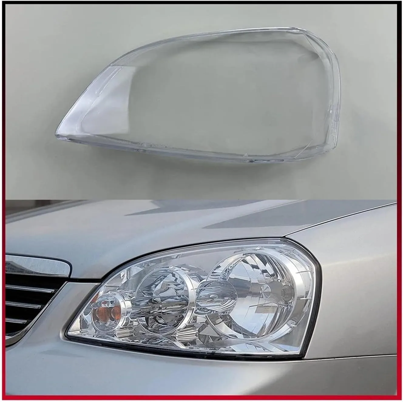 Compatible For Buick Excelle 2002 2003 2004 2005 2006 2007 Car Accessories Headlight Lamp Shade Headlamp Lampshade Cover Lens(Left Side)