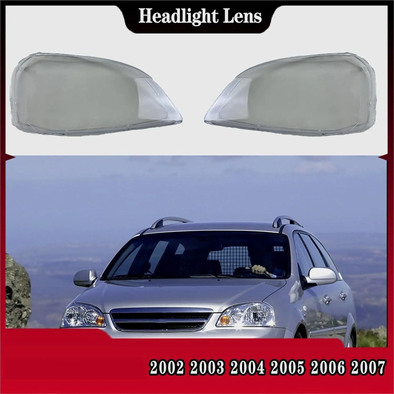 Compatible For Buick Excelle 2002 2003 2004 2005 2006 2007 Car Accessories Headlight Lamp Shade Headlamp Lampshade Cover Lens(Left Side)