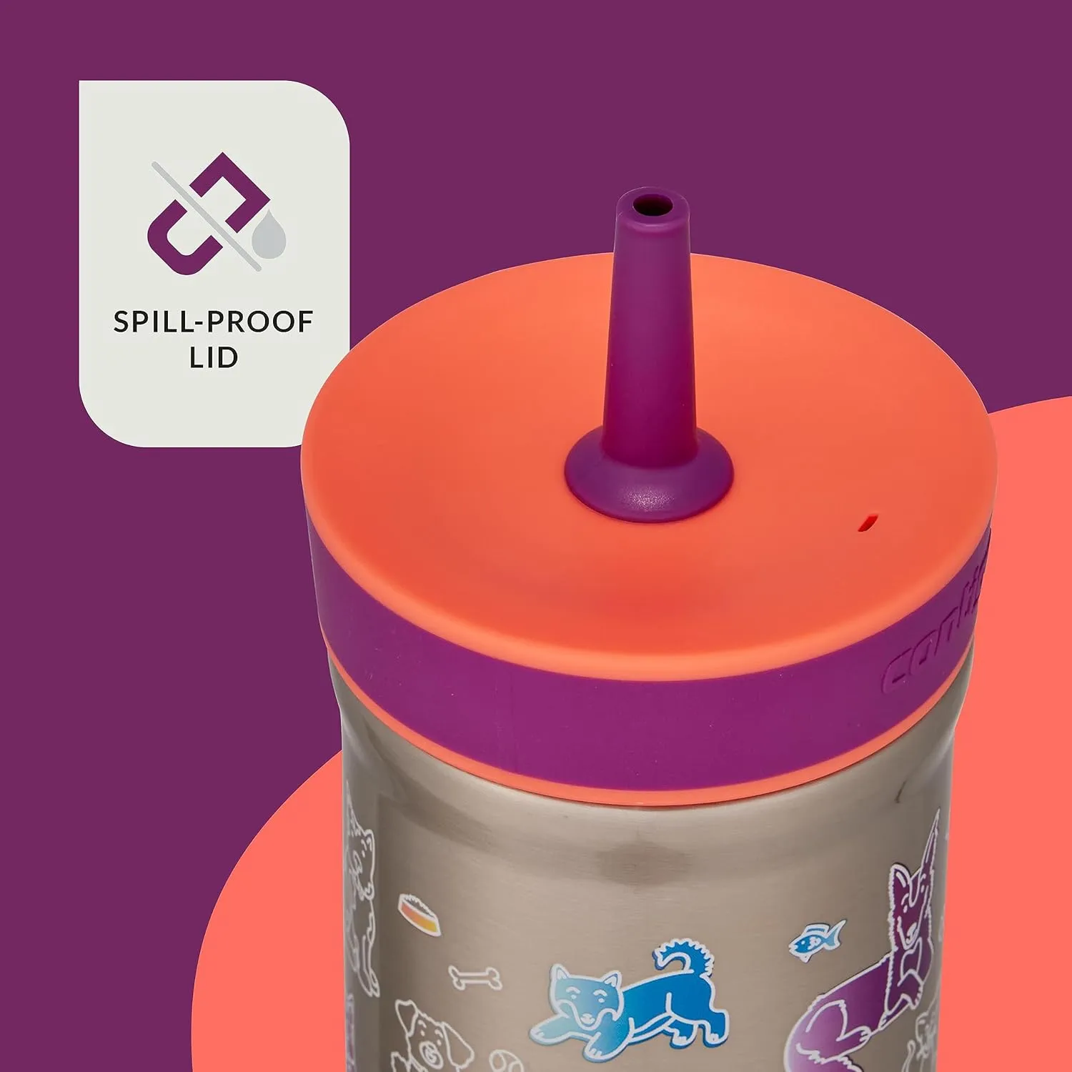 Contigo Kids’ Leighton Straw Tumbler with Spill-Proof Lid, 12oz