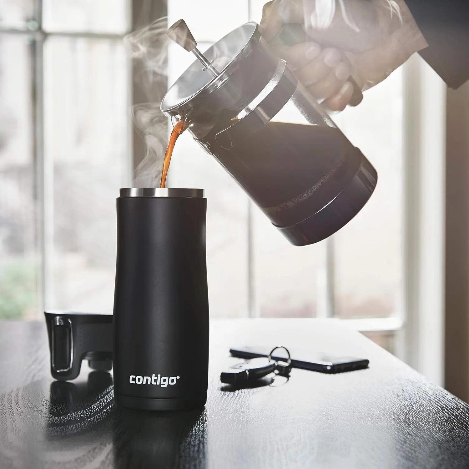 Contigo West Loop 20oz Stainless Steel Vacuum-Insulated Travel Mug, Spill-Proof, Keeps Drinks Hot for 5 Hours, Cold for 12 Hours, Perfect for Commuters and Travelers