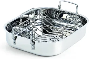 Cooks Standard 14-Inch by 12-Inch Stainless Steel Roaster with Rack, Rectangular