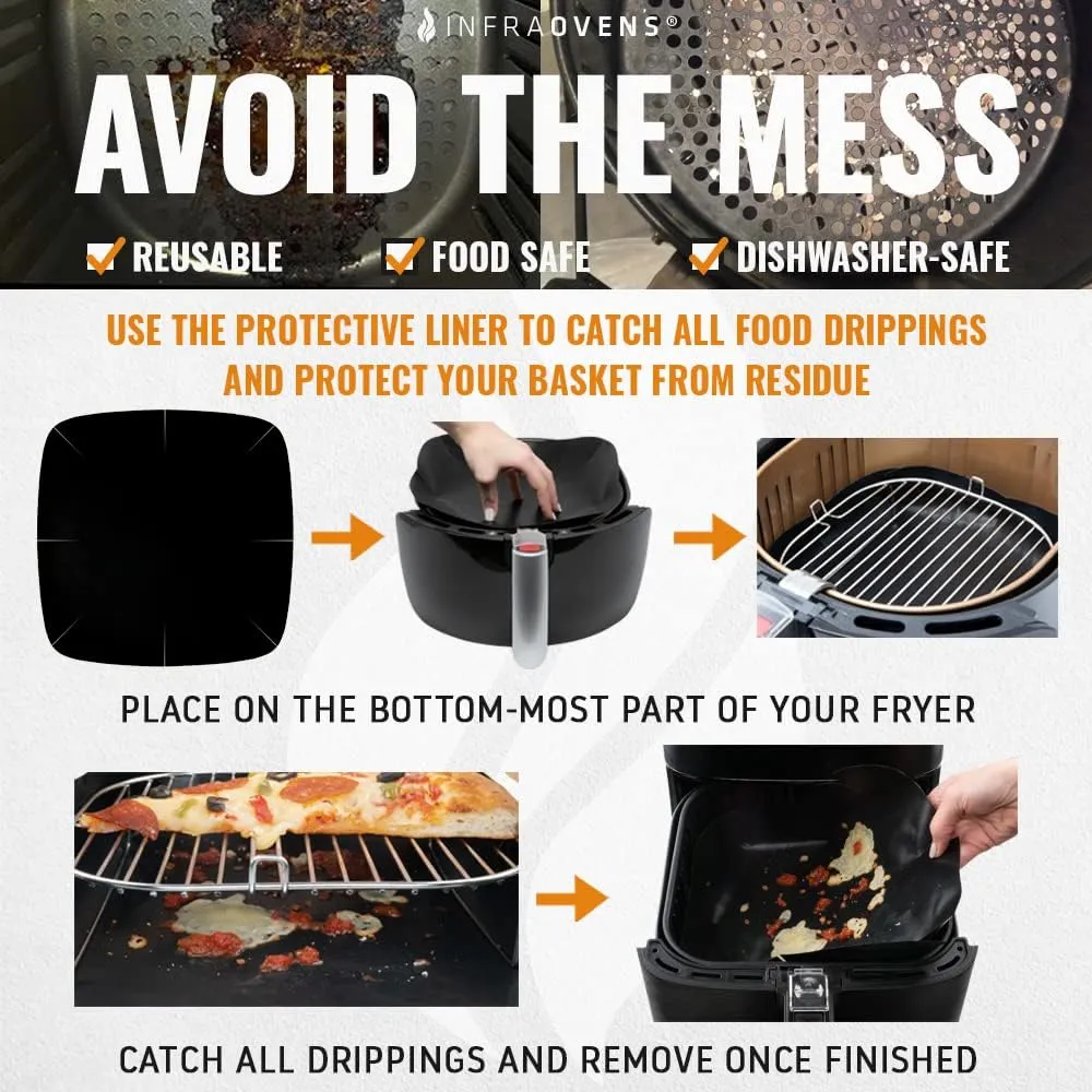 Cosori, Chefman, Philips, Dash, Emeril Lagasse, Bella, Comfee, Nuwave Air Fryer Accessories - Rack, Guides, Liners & Cleaner Brush