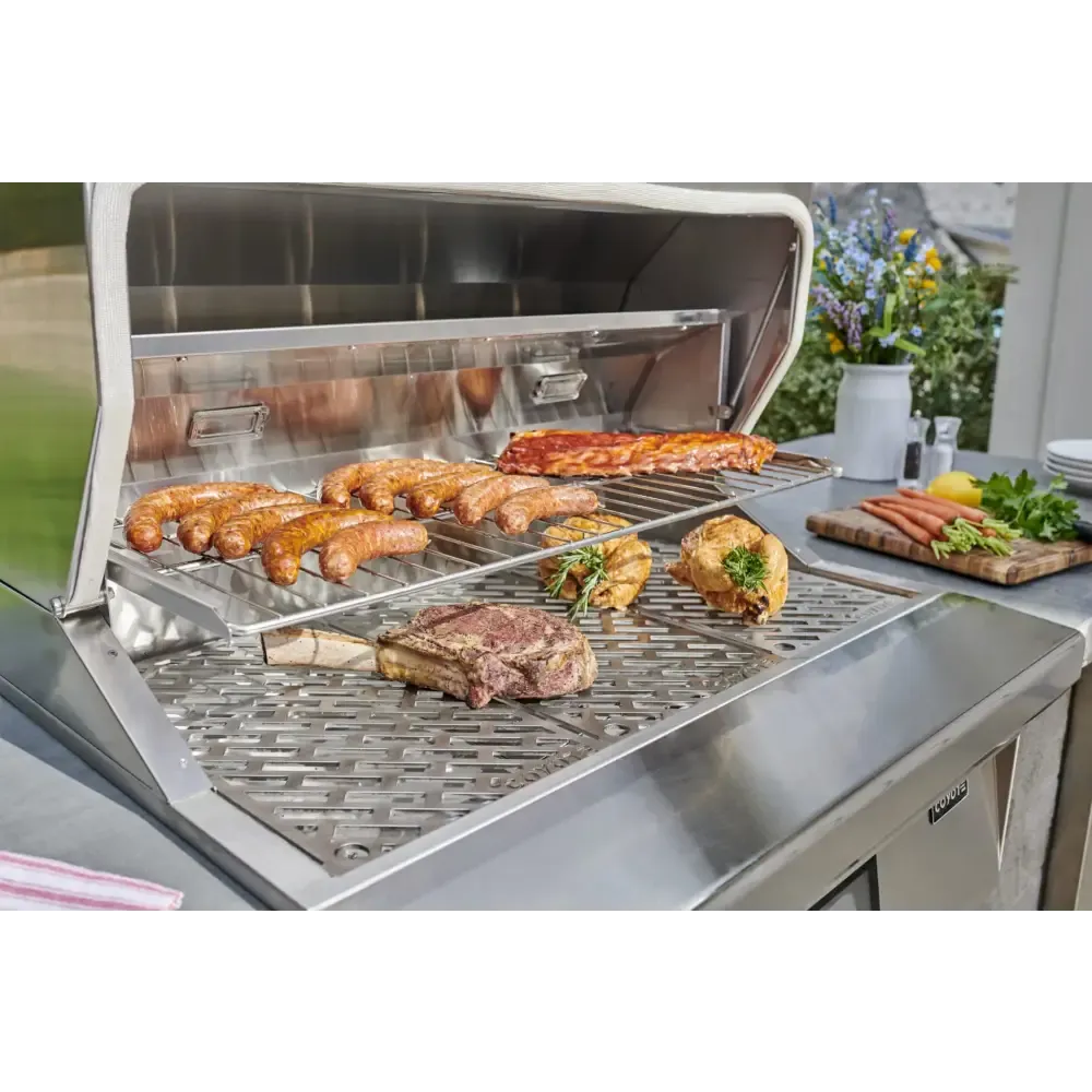 Coyote C1P36 36 Inch Built-In Pellet Grill and Smoker with 8000 BTU/Hr