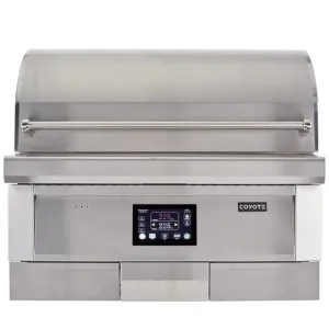 Coyote C1P36 36 Inch Built-In Pellet Grill and Smoker with 8000 BTU/Hr