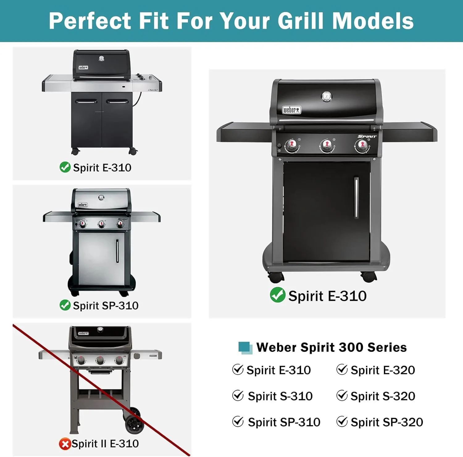 Criditpid 7641 Grill Warming Rack for Weber Spirit 300 Series, Spirit E310 S310 SP310 E320 S320 SP320 with Front Control, 24 7/8 Inch Stainless Steel Upper Rack Parts for Weber Genesis Silver Gold B/C