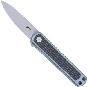 CRKT Pup Everyday Carry EDC Folding Knife: AUS 10 Plain Edge Blade, Glass-Reinforced Nylon Handle w/Liner Lock, 7070