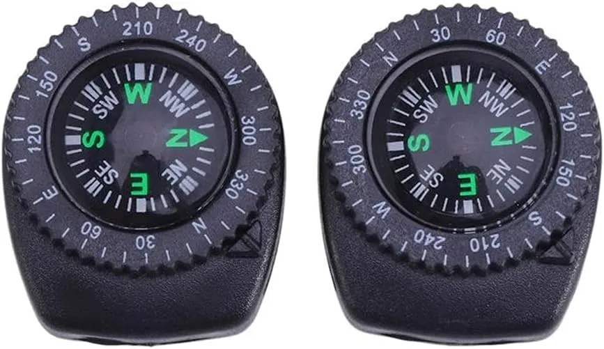 CSCDD 2 PCS Detachable Compass Waterproof Portable Compass Camping Compass Survival Tools for Watch