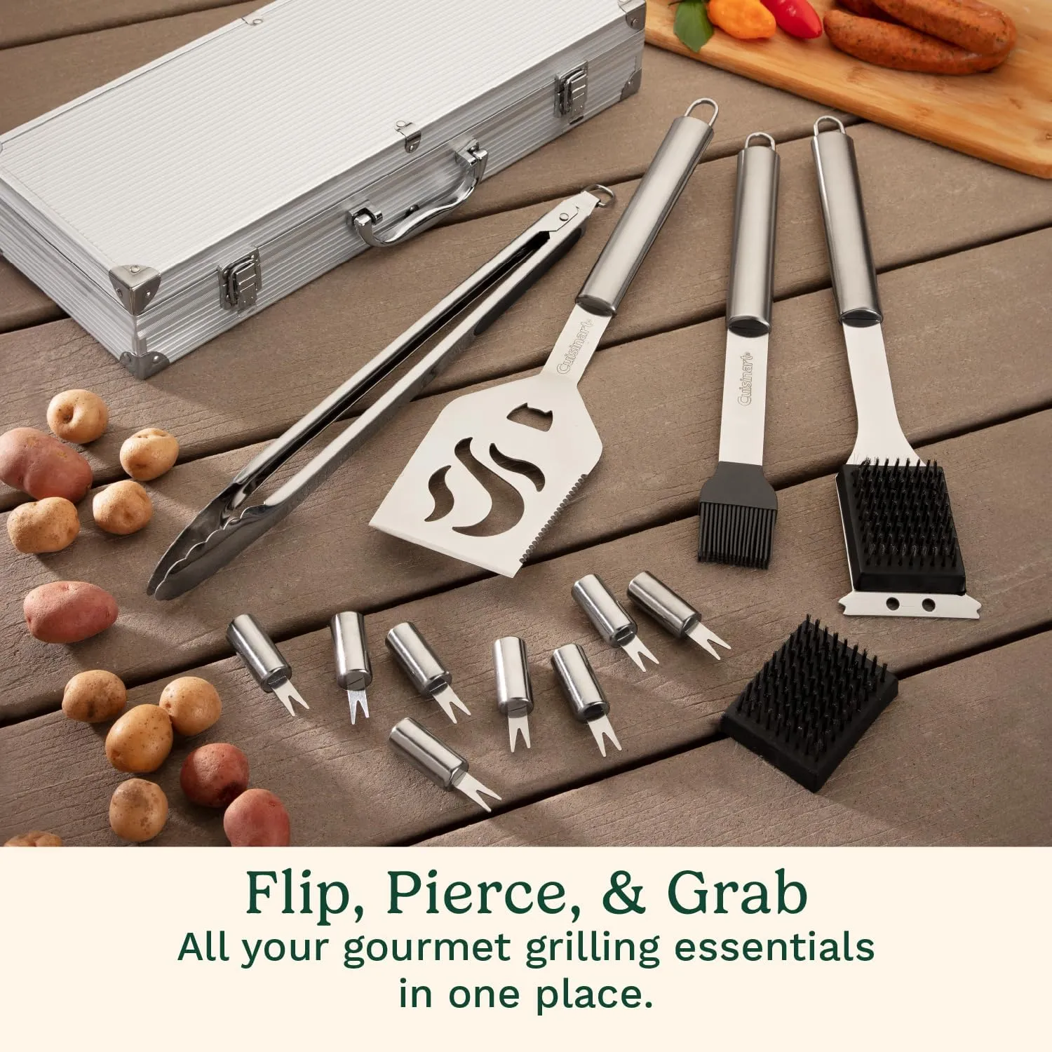 Cuisinart CGS-5014 Deluxe Grill Set, 14-Piece, Stainless Steel