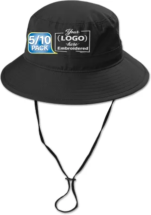 Custom Embroidered Bucket Hat Add Your Text Design Logo Adjustable UPF 30  Travel Fishing Sun Hats