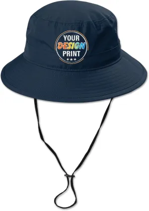 Custom Embroidered Bucket Hat Add Your Text Design Logo Adjustable UPF 30  Travel Fishing Sun Hats