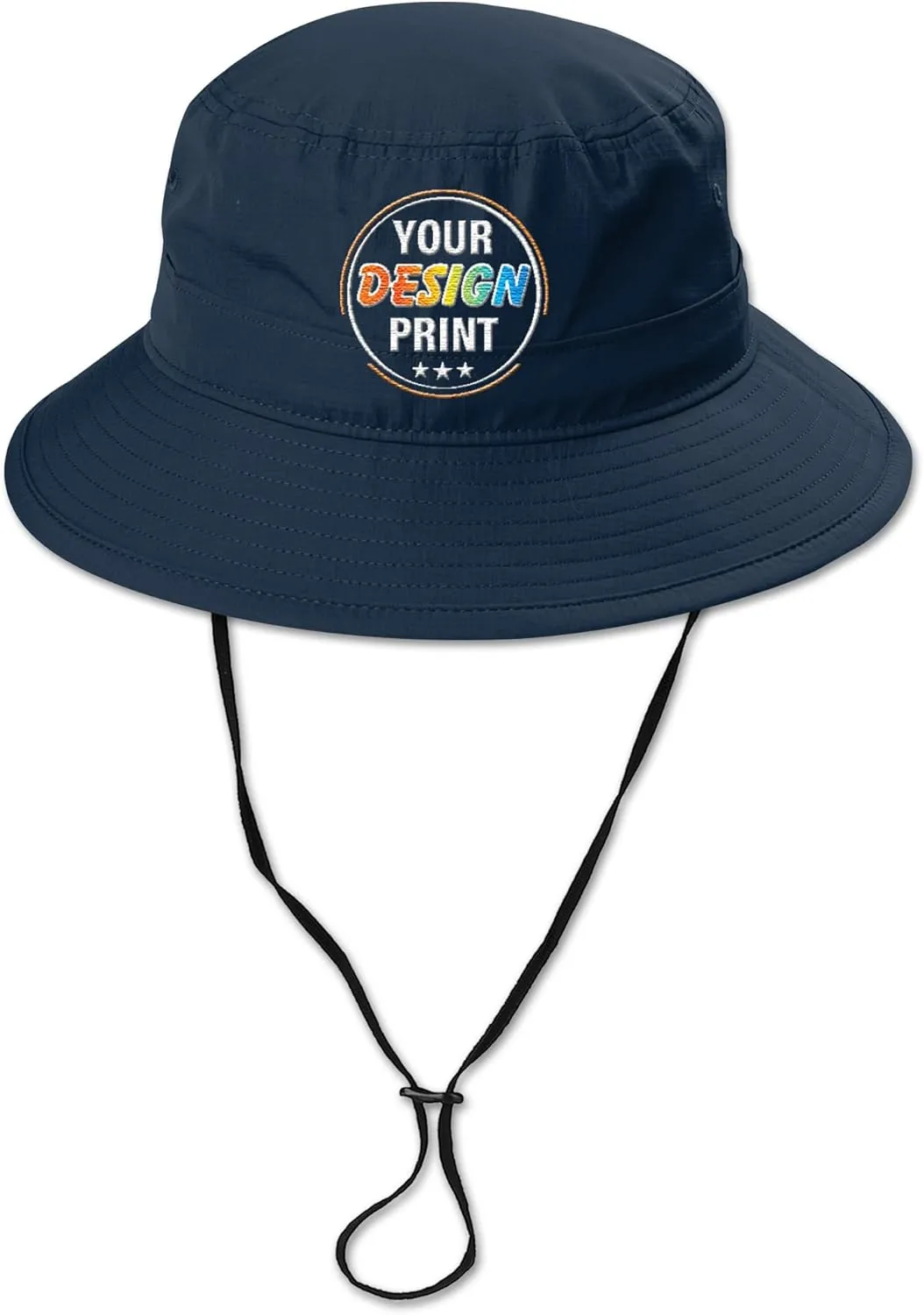 Custom Embroidered Bucket Hat Add Your Text Design Logo Adjustable UPF 30  Travel Fishing Sun Hats