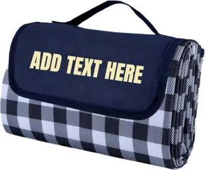 Customized Extra Large Picnic Blanket - Personalized Outdoor Beach Blanket, Waterproof Sandproof Portable Blankets - Foldable and Lightweight Mat for Camping, Park, Hiking, Patio