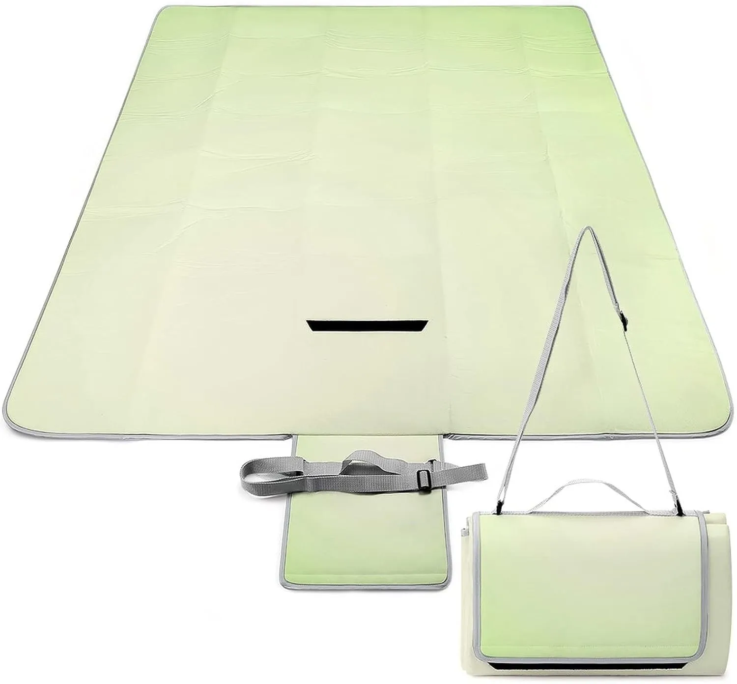 Customized Personalized Large Picnic Blanket Waterproof, Custom Beach Handy Mat Portable, Customizable Photo Text Camping Mat for Outdoor, Beach, Camping Beige 58.3 x 58.3 inch