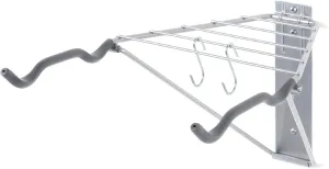 Delta Cycle 2 Bike Rack Garage - Foldable Bicycle Wall Mount Hanger with Storage Shelf Holds Up to 65 lbs - Horizontal Wall Bike Rack for Road, MTB, and Hybrid Bicycles
