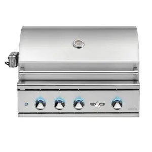 Delta Heat 38-Inch 3-Burner Built-In Propane Gas Grill with Sear Zone & Infrared Rotisserie Burner - DHBQ38RS-DL