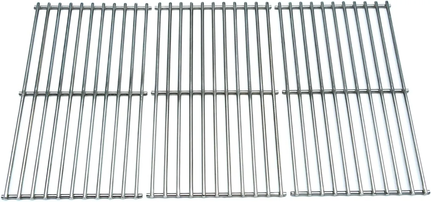 Direct Store DS105 Solid Stainless Steel Cooking grids 17 13/16" x 9 3/4" Replacement for Ducane Affinity 4100, 4200, 31421001, 30741101, 30741201, for Master Forge MFA550CBP, P3018 Grills, Set of 3
