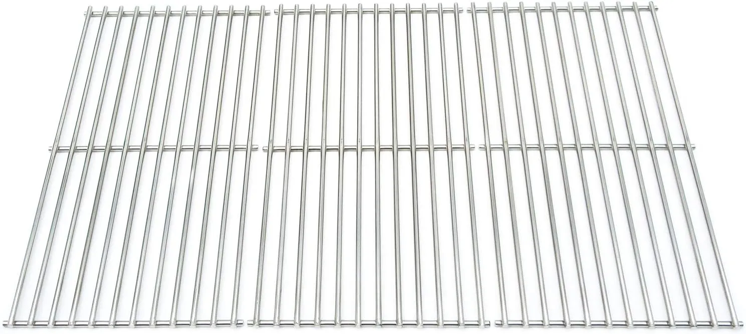 Direct store Parts DS115 19 1/4" Solid Rod Stainless Steel Grill Grates Replacement for Brinkmann, Charmglow and Jenn Air 720-0337,720-0512,Kirkland 720-0193 720-0432,720-0025, 720-0108, Set of 3