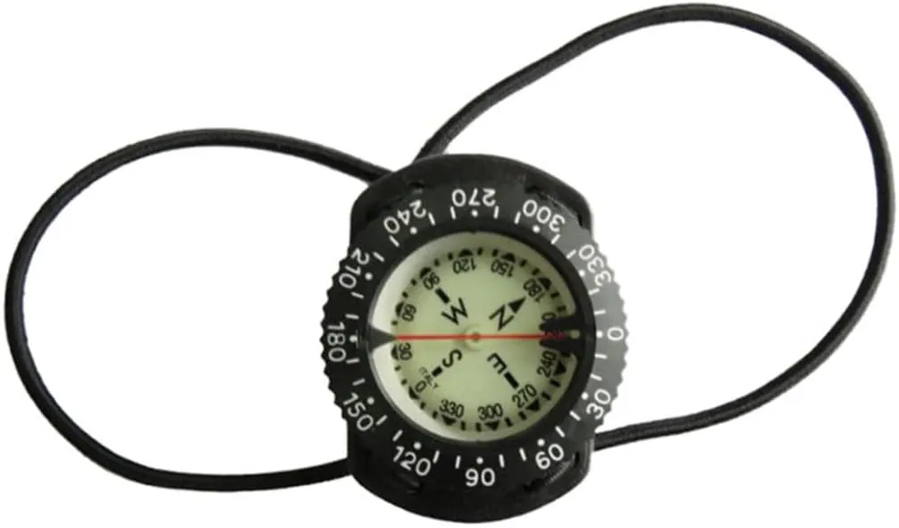Dive Compass Wrist Compass Waterproof Underwater Navigation Compass with BungeeCompass