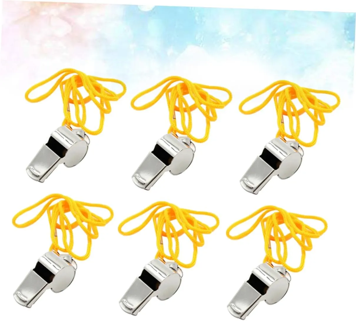 DOITOOL 12Pcs Loud Emergency Whistles with Keychain for Outdoor Survival Camping Hiking Training and School Activities Durable Whistle for